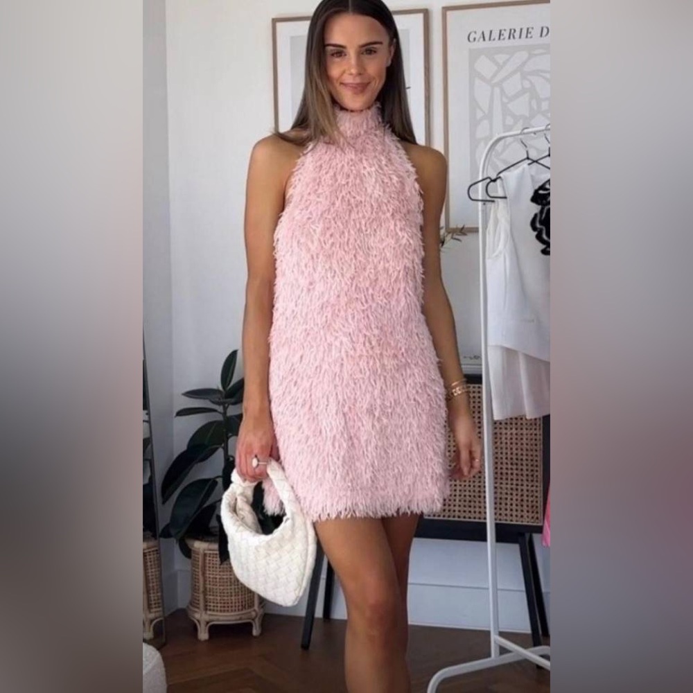 Zara Feathery Halter Knit Dress Blogger Fav Limited Edition NWT - Picture 7 of 16